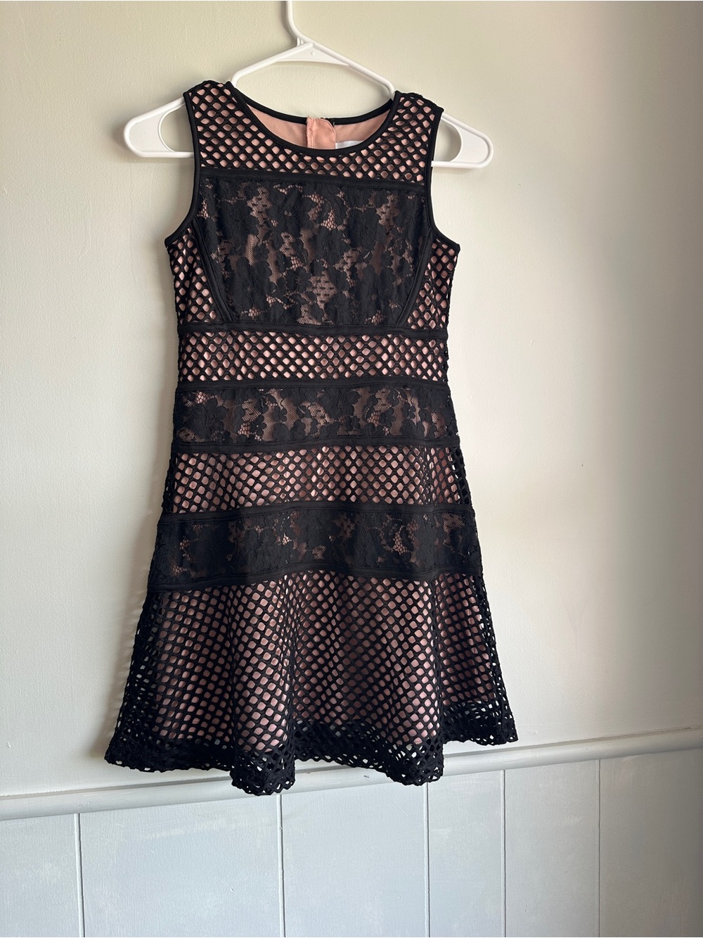 The Children’s Place Black Lace Mesh Tiered Skater Dress 12
